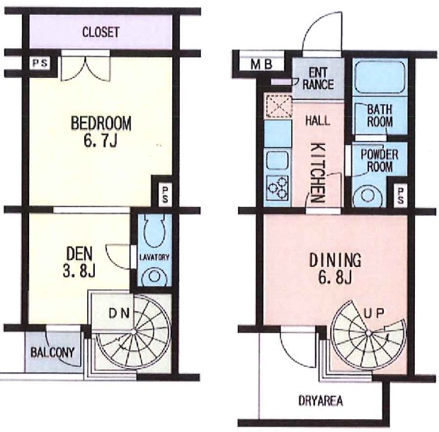 エスコートノヴェル広尾104の間取り