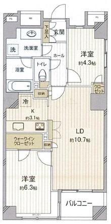 イトーピア白金ステーションプラザ303の間取り