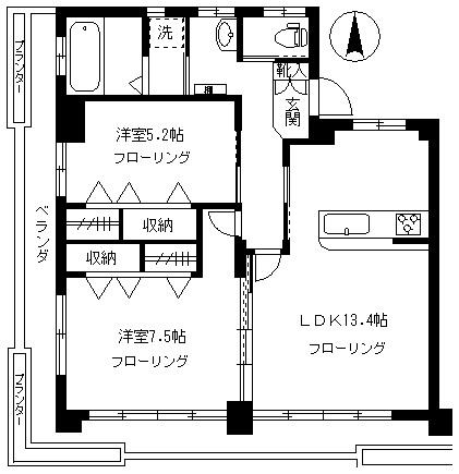 東横マンション301の間取り