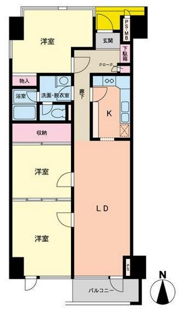 高輪タウンハウス205の間取り