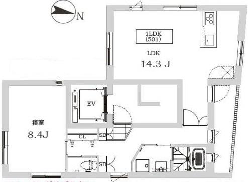 Gran Duo 三軒茶屋　(グランデュオ三軒茶屋)5Fの間取り