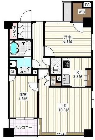 イトーピア白金406の間取り