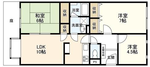 中銀上馬マンシオン103の間取り