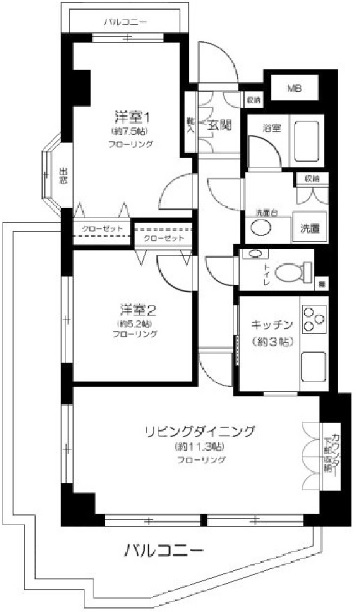 目黒青葉台グランドハイツ201の間取り