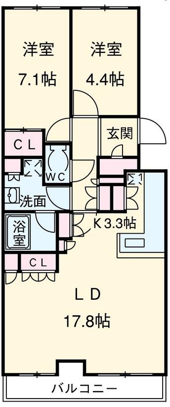 パークハイム駒沢大学207の間取り