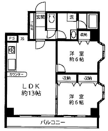 エクレール南麻布302の間取り