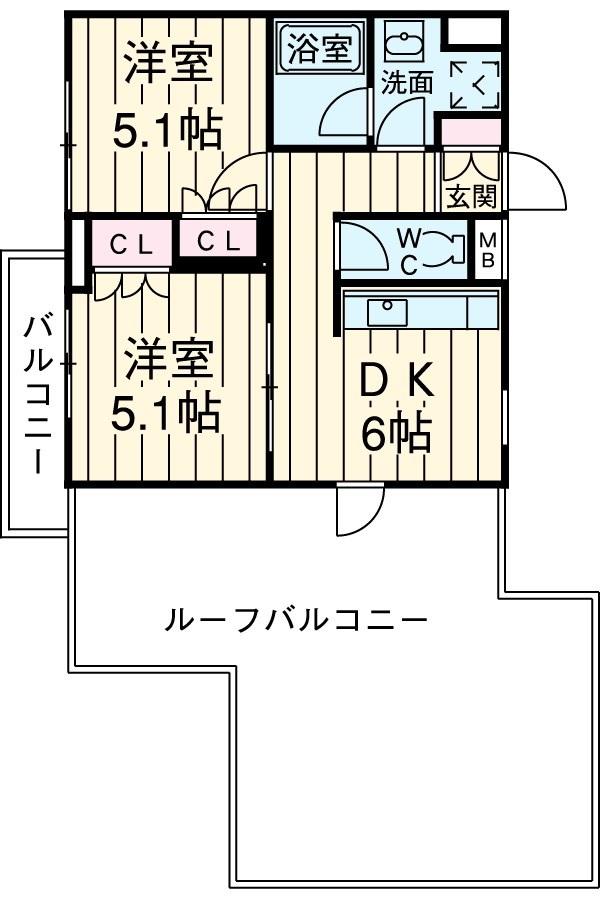 CASA上馬(カーサ上馬)406の間取り