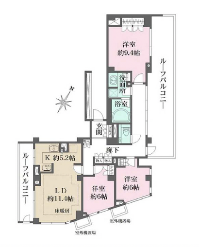 パークハウス中目黒505の間取り