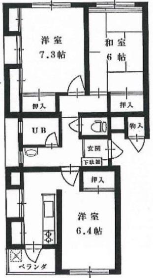 ハイム東山3-Aの間取り