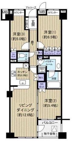 ファミールグラン恵比寿403の間取り