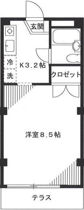 ラルース太子堂103の間取り