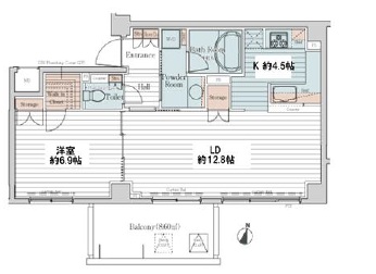 カスタリア三宿502の間取り