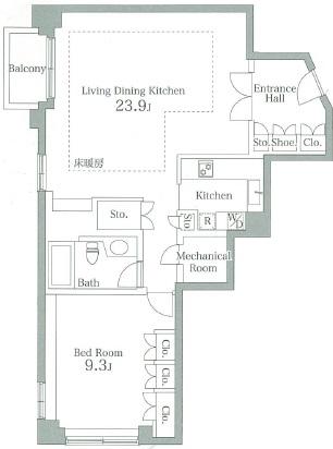 元麻布ガーデン301の間取り