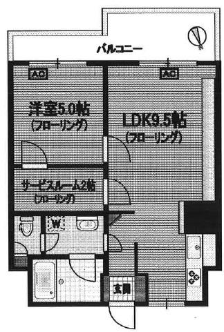 チサンマンション三軒茶屋第一505の間取り