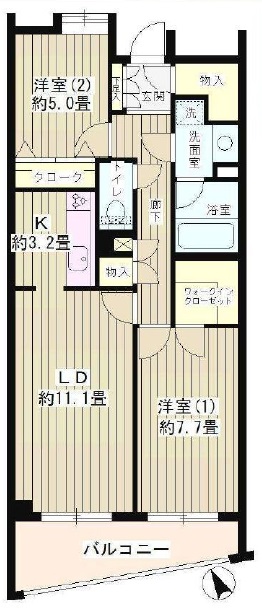 MH下馬（エイチエムシモウマ）202の間取り