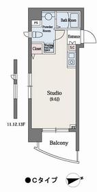 吉祥寺御殿山デュープレックスリズ12F号室の間取り