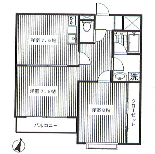 樹琳館102の間取り