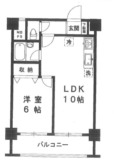 恵比寿富士蔵ハイツ702の間取り