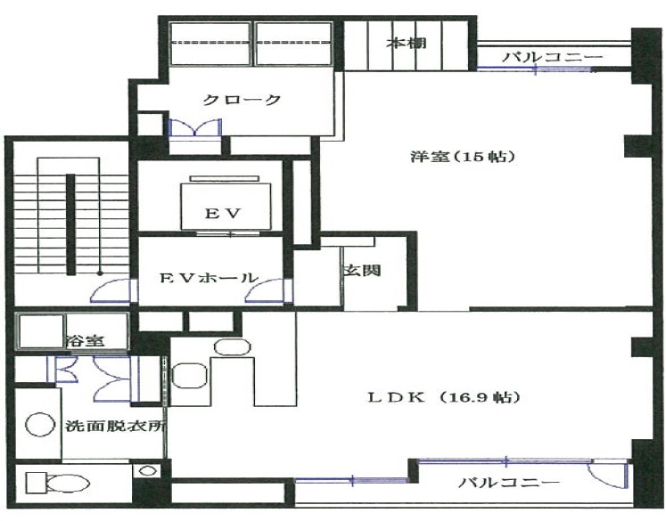 眞砂(まさご)ビル5Fの間取り