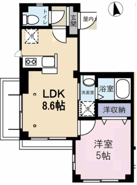 フルール学芸大学301の間取り