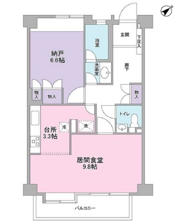 京西上目黒ガーデン202の間取り