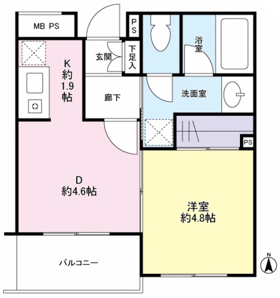 バロス駒沢405の間取り