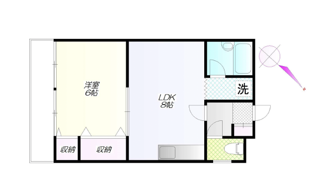 大野マンション302の間取り