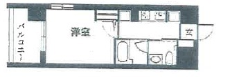 クロスシーズン恵比寿202の間取り