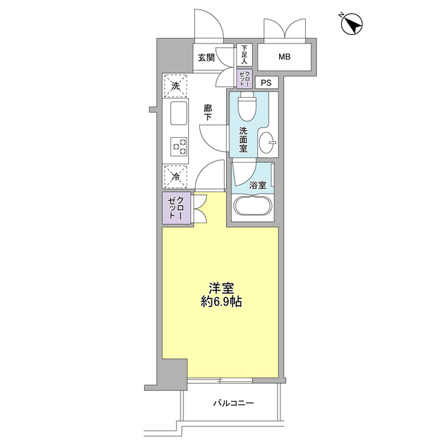 コンフォリア三宿502の間取り