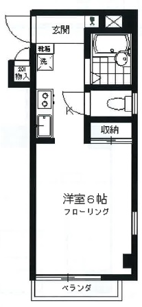 目黒区中町2丁目マンション2階の間取り