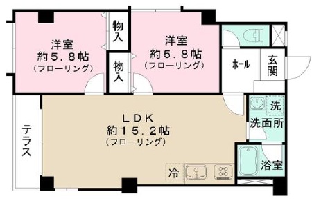 三井フラット106の間取り
