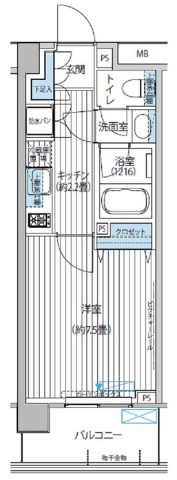 エル・グラシア都立大学407の室内2