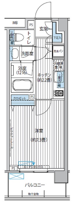 エル・グラシア都立大学407の間取り