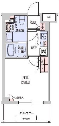 フレアージュ白金台105の間取り