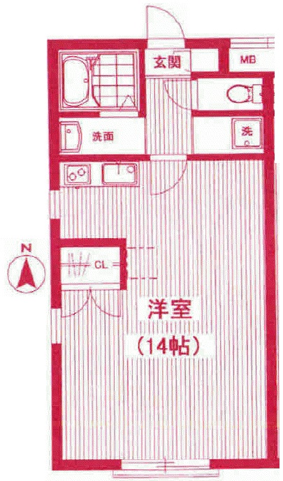 ベルテオオバ(ベルテOBA)102の間取り