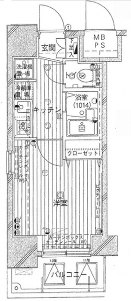 OLIO麻布十番801の間取り