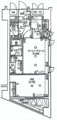 恵比寿ブルーメ301の間取り