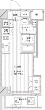 レジデンシャルステート白金202の間取り