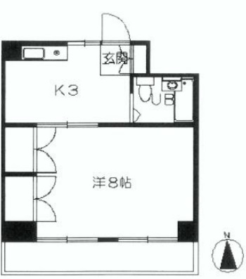 パークサイド中里302の間取り