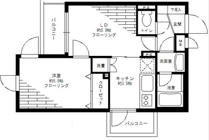 ステージファースト高輪301の間取り