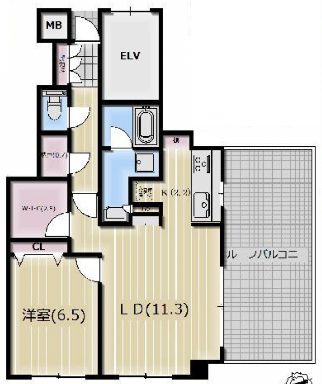 中目黒パークハウス503の間取り