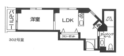 シャトレー青山302の間取り