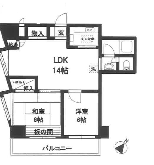 マンション渋谷並木橋604の間取り