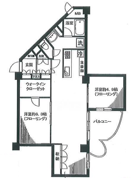 三田ハウス1518の間取り