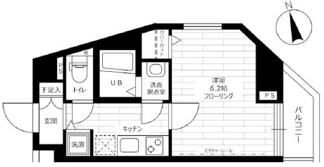 ステージファースト池尻大橋206の間取り