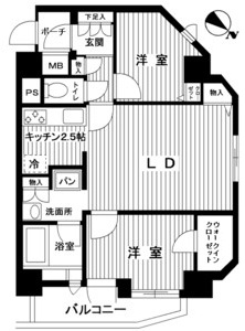 ルピナス麻布シティフォルム802の間取り