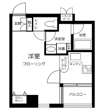 麻布十番ロイヤルプレイス302の間取り