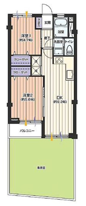 三田第二コーポラス107の間取り