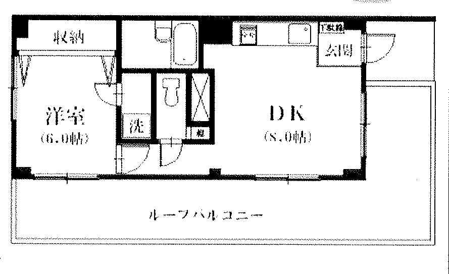 ワニブチマンション401の間取り