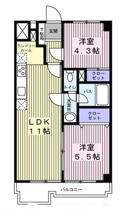 自由が丘第2バロンズコート203の間取り